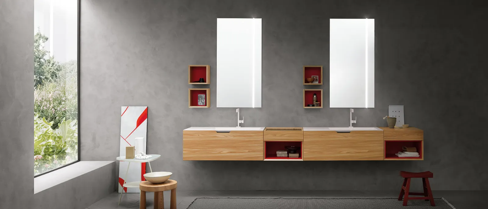 ARCHEDAQUARANTA5 05 带双水槽的浴室柜